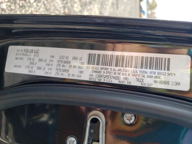 Photo 10 from auction – 2015 RAM 1500 LONGH with VIN 1C6RR7WM5FS740261