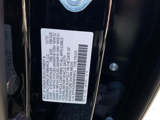 Photo 10 from auction – 2022 HONDA RIDGELINE with VIN 5FPYK3F80NB009812