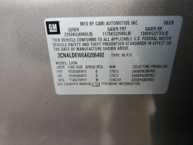Zdjęcie 10 z aukcji – 2010 CHEVROLET EQUINOX z VIN 2CNALDEW6A6206492