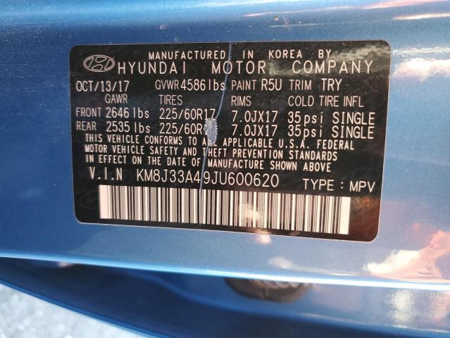 Photo 10 from auction – 2018 HYUNDAI TUCSON SEL with VIN KM8J33A49JU600620