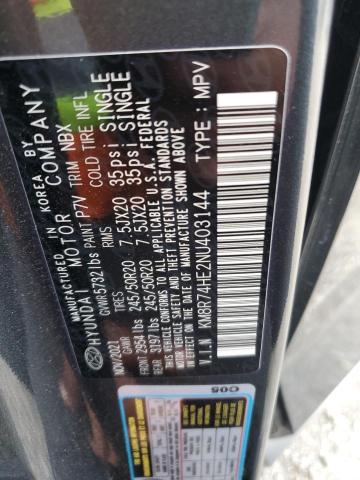 Photo 10 from auction – 2022 HYUNDAI PALISADE C with VIN KM8R74HE2NU403144