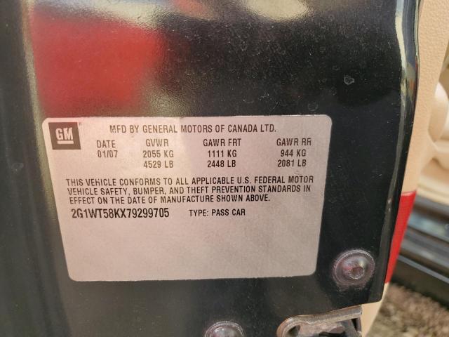 Photo 10 from auction – 2007 CHEVROLET IMPALA LT with VIN 2G1WT58KX79299705