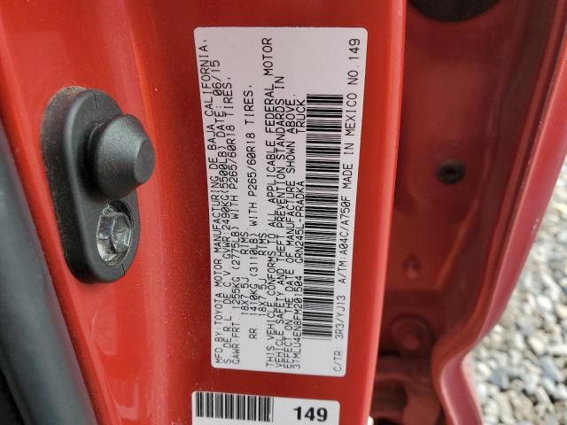 Photo 10 from auction – 2015 TOYOTA TACOMA DOU with VIN 3TMLU4EN8FM201504