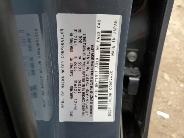 Photo 10 from auction – 2022 MAZDA 3 PREMIUM with VIN JM1BPBNY1N1518019