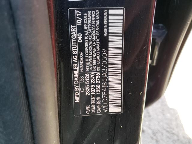 Photo 10 from auction – 2018 MERCEDES-BENZ E 300 with VIN WDDZF4JB5JA370309