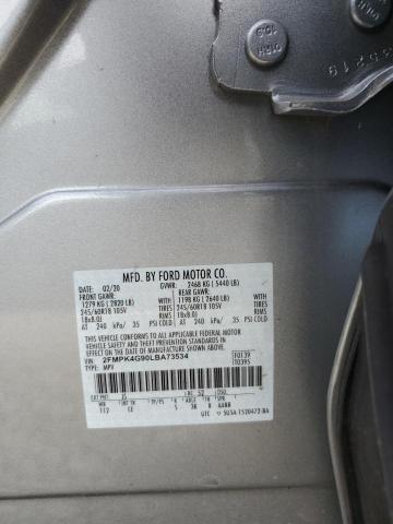 Photo 10 from auction – 2020 FORD EDGE SE with VIN 2FMPK4G90LBA73534