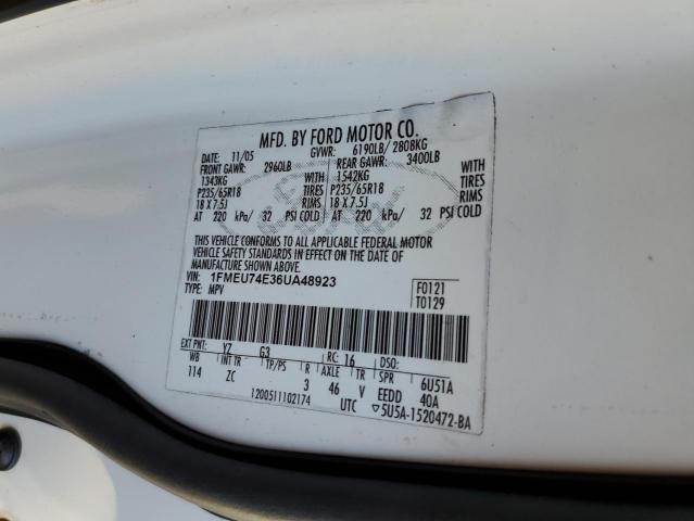 Photo 10 from auction – 2006 FORD EXPLORER E with VIN 1FMEU74E36UA48923