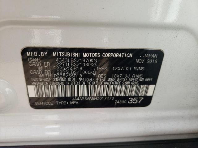 Photo 10 from auction – 2017 MITSUBISHI OUTLANDER with VIN JA4AR3AW5HZ017473
