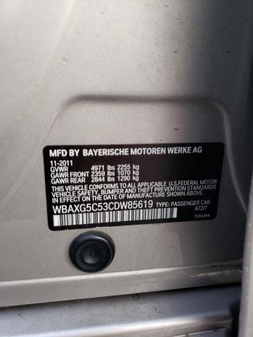 Photo 10 from auction – 2012 BMW 528 I with VIN WBAXG5C53CDW85619