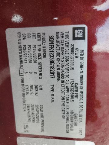 Photo 10 from auction – 2008 CHEVROLET AVALANCHE with VIN 3GNFK12338G182017
