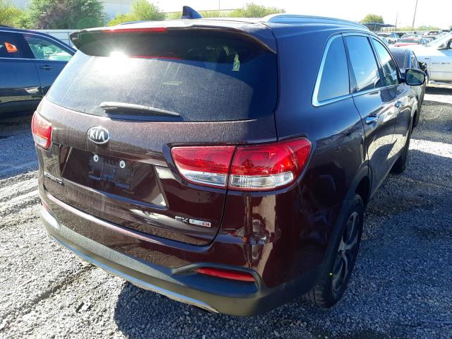 Photo 4 from auction – 2017 KIA SORENTO EX with VIN 5XYPH4A10HG332371