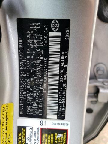 Photo 10 from auction – 2013 TOYOTA AVALON BAS with VIN 4T1BK1EB0DU016356