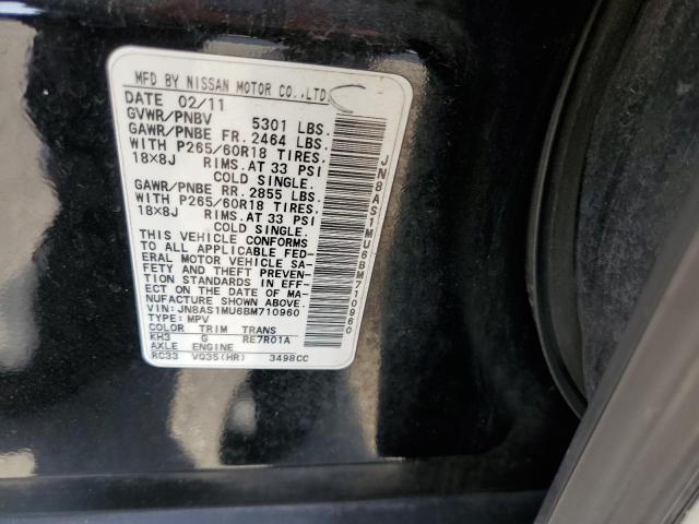 Photo 10 from auction – 2011 INFINITI FX35 with VIN JN8AS1MU6BM710960