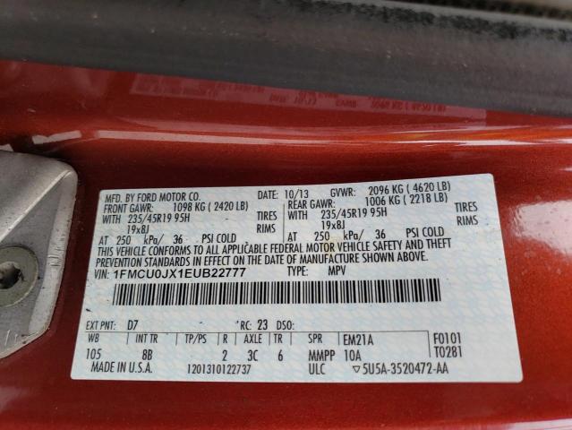Photo 10 from auction – 2014 FORD ESCAPE TIT with VIN 1FMCU0JX1EUB22777