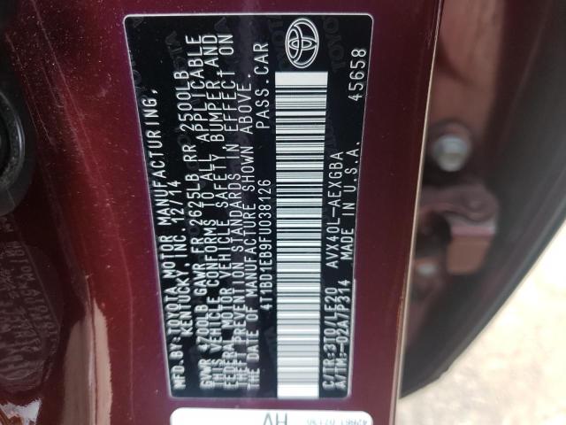Photo 10 from auction – 2015 TOYOTA AVALON HYB with VIN 4T1BD1EB9FU038126