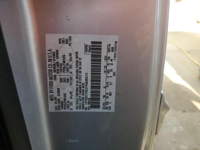 Photo 10 from auction – 2000 FORD F150 with VIN 1FTRX17W2YNB08315