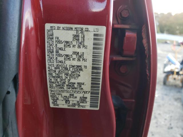 Photo 10 from auction – 2001 NISSAN XTERRA XE with VIN 5N1ED28T91C555707
