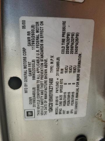 Photo 10 from auction – 2000 GMC JIMMY with VIN 1GKCS18W0YK271490
