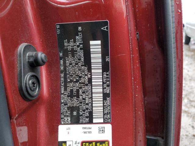 Photo 10 from auction – 2011 TOYOTA SIENNA XLE with VIN 5TDYK3DC1BS093601