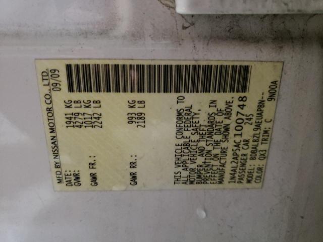 Photo 10 from auction – 2010 NISSAN ALTIMA BAS with VIN 1N4AL2AP5AC100748