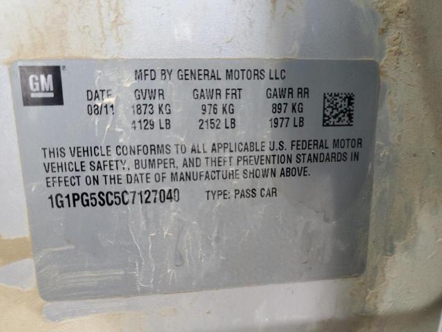 Photo 10 from auction – 2012 CHEVROLET CRUZE LT with VIN 1G1PG5SC5C7127040