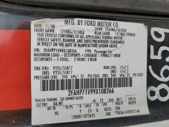 Photo 10 from auction – 2009 FORD CROWN VICT with VIN 2FAHP71V99X108266