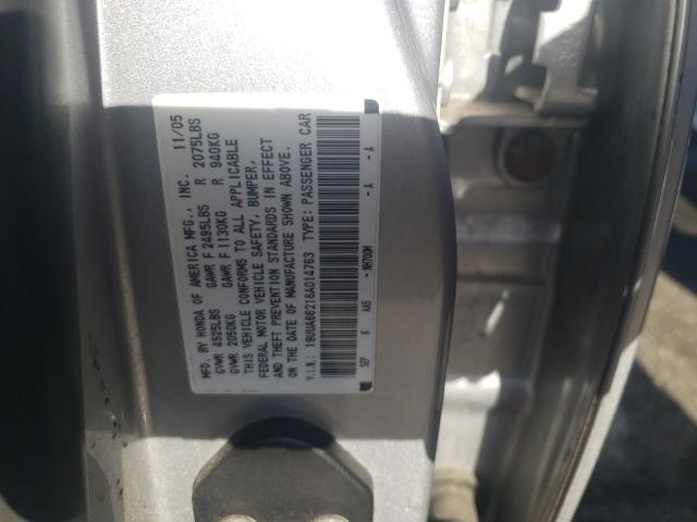 Photo 10 from auction – 2006 ACURA 3.2TL with VIN 19UUA66216A014763