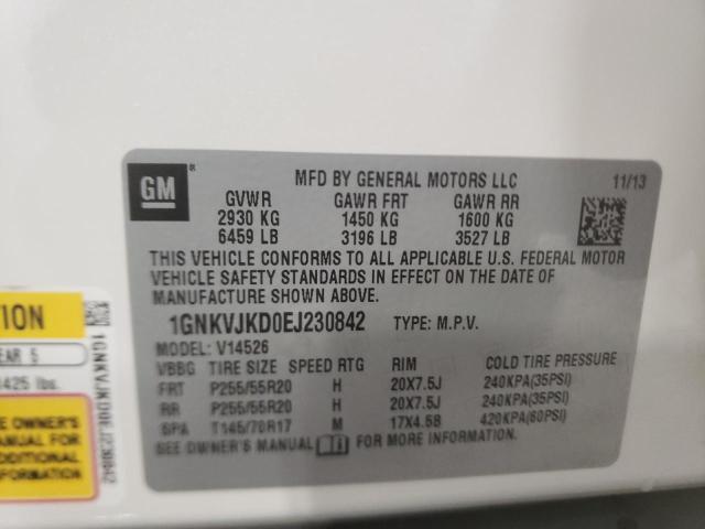 Photo 10 from auction – 2014 CHEVROLET TRAVERSE L with VIN 1GNKVJKD0EJ230842