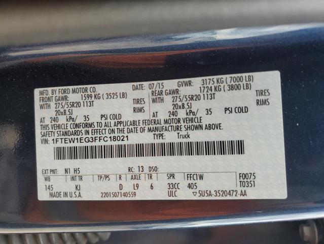 Photo 10 from auction – 2015 FORD F150 SUPER with VIN 1FTEW1EG3FFC18021