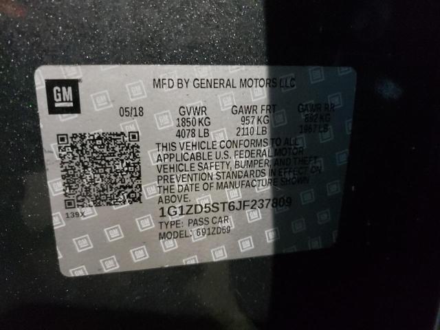 Photo 10 from auction – 2018 CHEVROLET MALIBU LT with VIN 1G1ZD5ST6JF237809