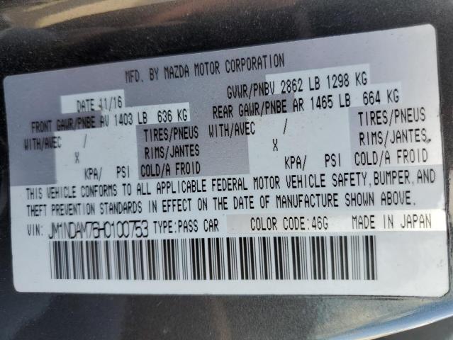 Photo 10 from auction – 2017 MAZDA MX-5 MIATA with VIN JM1NDAM76H0100753