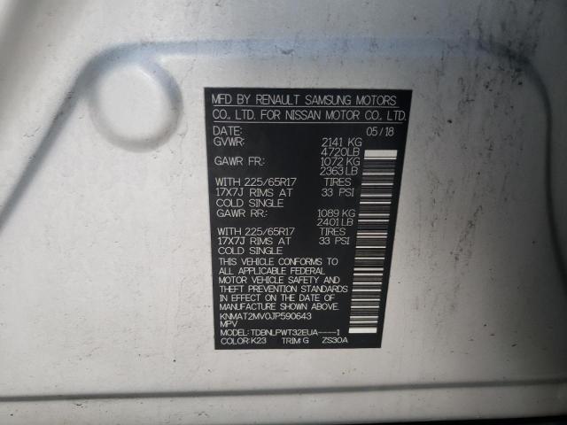 Photo 10 from auction – 2018 NISSAN ROGUE S with VIN KNMAT2MV0JP590643
