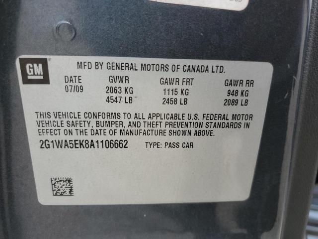Photo 10 from auction – 2010 CHEVROLET IMPALA LS with VIN 2G1WA5EK8A1106662