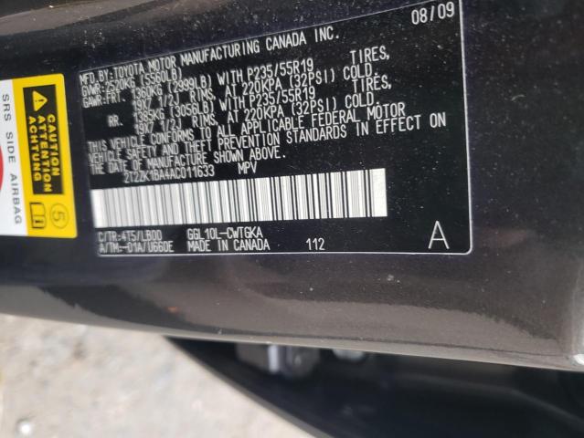 Foto 10 de la subasta – 2010 LEXUS RX 350 con VIN 2T2ZK1BA4AC011633