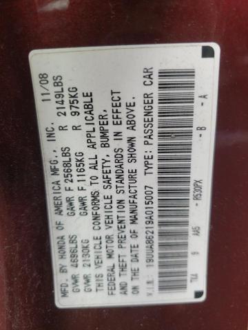 Photo 10 from auction – 2009 ACURA TL with VIN 19UUA86219A015007