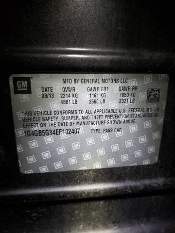 Photo 10 from auction – 2014 BUICK LACROSSE with VIN 1G4GB5G34EF102407