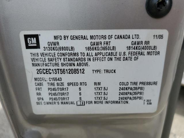 Photo 10 from auction – 2006 CHEVROLET SILVERADO with VIN 2GCEC13T561208512