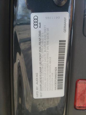 Photo 10 from auction – 2021 AUDI A5 PREMIUM with VIN WAUCBCF53MA031624