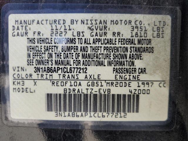 Photo 10 from auction – 2012 NISSAN SENTRA 2.0 with VIN 3N1AB6AP1CL677212
