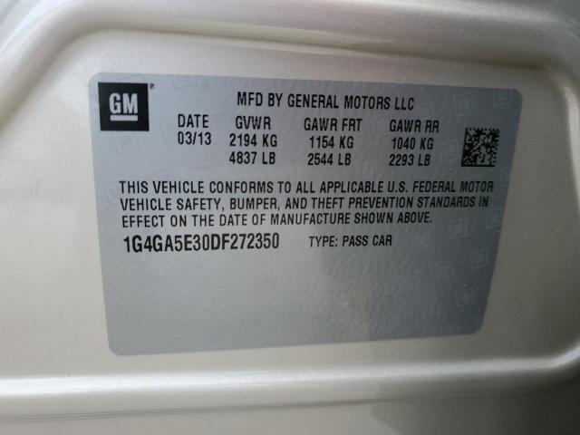 Photo 10 from auction – 2013 BUICK LACROSSE with VIN 1G4GA5E30DF272350