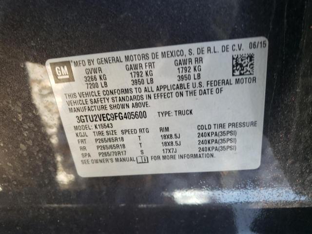 Photo 10 from auction – 2015 GMC SIERRA K15 with VIN 3GTU2VEC9FG405600