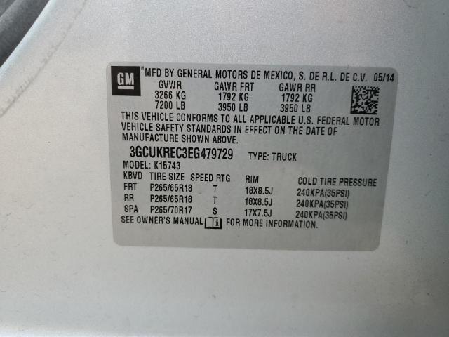 Photo 10 from auction – 2014 CHEVROLET SILVERADO with VIN 3GCUKREC3EG479729