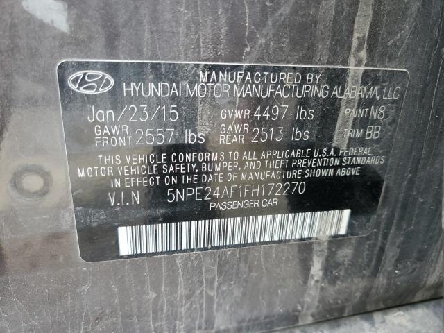 Photo 10 from auction – 2015 HYUNDAI SONATA SE with VIN 5NPE24AF1FH172270