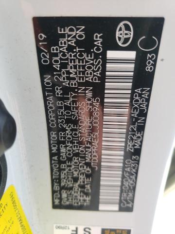Photo 10 from auction – 2020 TOYOTA COROLLA L with VIN JTDDPRAE5LJ008945