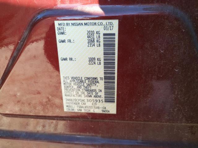 Photo 10 from auction – 2017 NISSAN LEAF S with VIN 1N4BZ0CP1HC305935