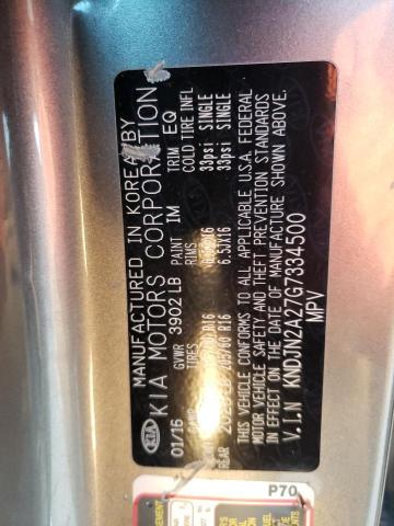Photo 10 from auction – 2016 KIA SOUL with VIN KNDJN2A27G7334500