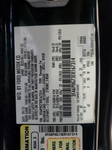 Photo 10 from auction – 2014 FORD FUSION S with VIN 3FA6P0G73ER167314