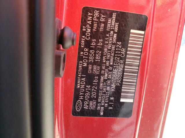 Photo 10 from auction – 2014 HYUNDAI VELOSTER T with VIN KMHTC6AE1EU211124