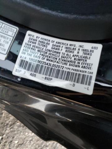Photo 10 from auction – 2003 HONDA CIVIC LX with VIN 1HGEM22543L052072