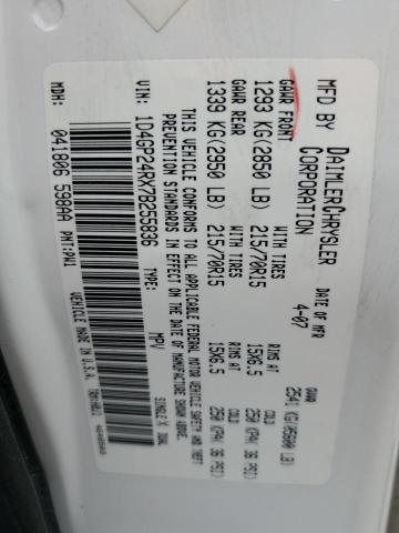 Photo 10 from auction – 2007 DODGE GRAND CARA with VIN 1D4GP24RX7B255836